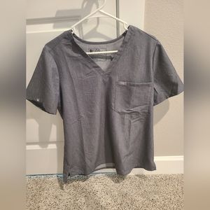 Figs Womens Graphite Catarina  One-Pocket Scrub Top